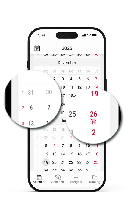Kalender in der eNote App